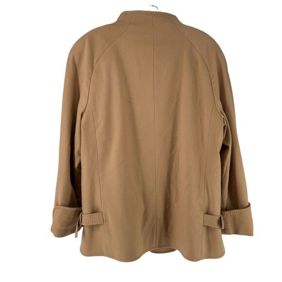 ESCADA Cashmere Jacket Size 42 US L Tan Piacenza Three Button Classic Designer - Picture 10 of 16
